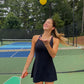 Just Keep Swinging Black Athletic Dress